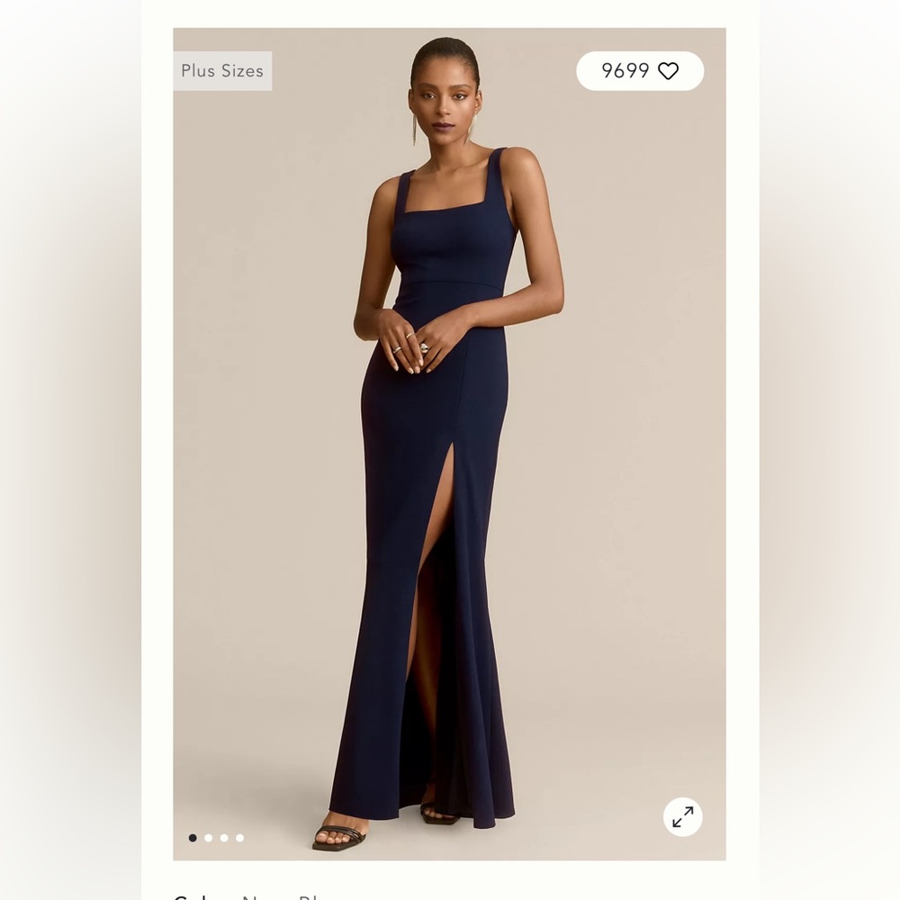 Bhldn blue size large Maxi Dress square neck brand new